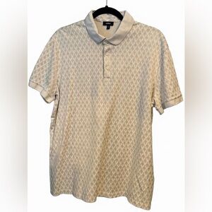 Express- Diamond Pattern Polo- Cream- L